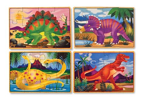 Dinosaurs Puzzles in a Box, 12 Pieces, Melissa and Doug | Puzzle Warehouse