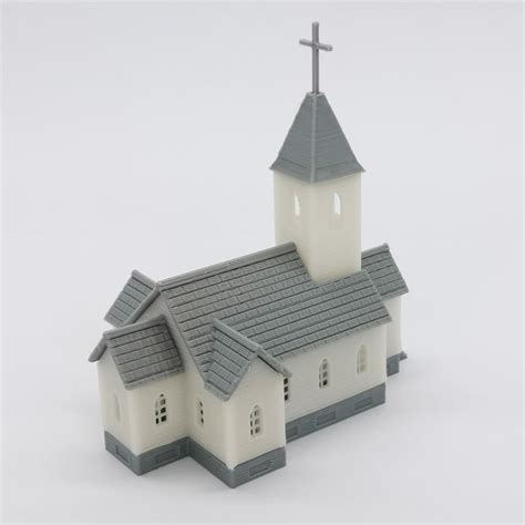 Country Church 1:220 Z Scale Outland Models Railroad Scenery