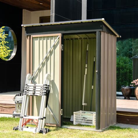 Buy 5' x 3' Metal Outdoor Storage Shed, Steel Utility Tool Shed Storage ...