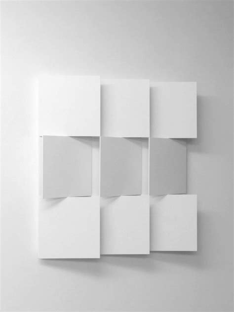 Sander Martijn Jonker, 2016, abstract white monochrome relief, R167, 60 x 60 cm Showroom ...