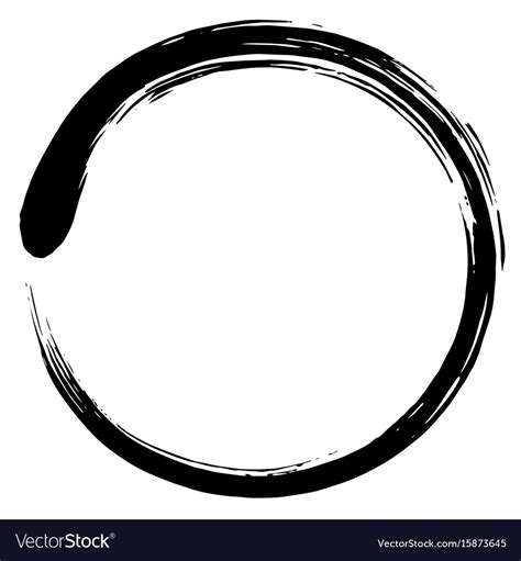 Minimalistic enso zen circle Royalty Free Vector Image