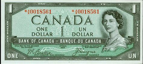 1954 & 1973 $1 Notes Canadian Paper Money Bank Of Canada Notes 1 dollar 2 Notes