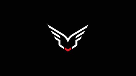 a black background with white and red eagle logo on the left side of the image