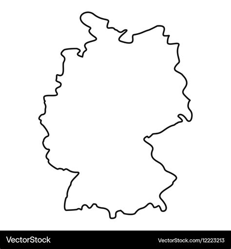 Germany map icon outline style Royalty Free Vector Image