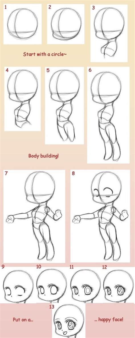 Corps de chibi | Sketches tutorial, Drawing tutorials for beginners ...