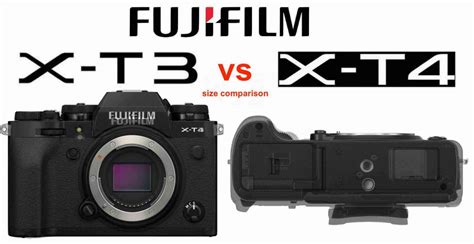 Fujifilm X-T4 vs Fujifilm X-T3 vs X-H1 vs Sony A7III Accurate Size ...