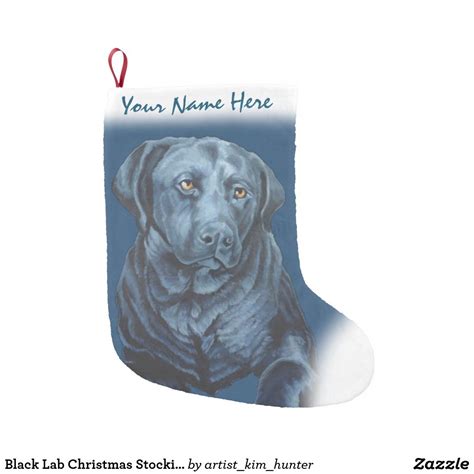 Black Lab Christmas Stocking Custom Dog Stocking | Zazzle