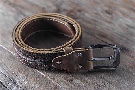 Mens Brown Leather Belt [Handmade] [Personalized] [Free Shipping]