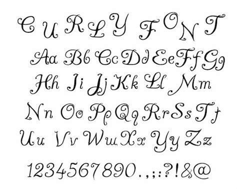 Curly Alphabet Fonts