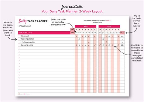 Daily Task Tracker Template