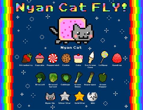 Nyan Cat FLY! | Nyan cat, Nya cat, Cat skin