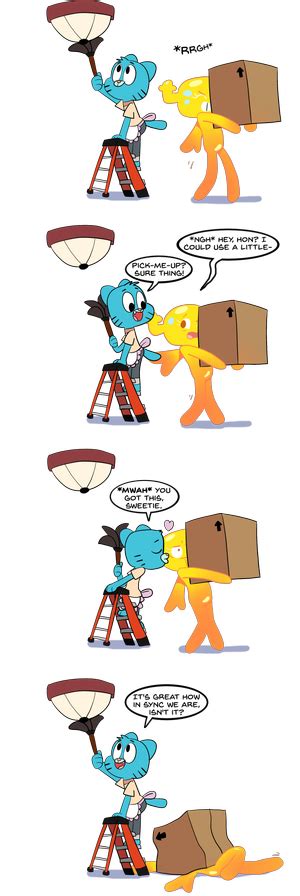 The Amazing World Of Gumball Kiss Cartoon : Can you help her finish her ...