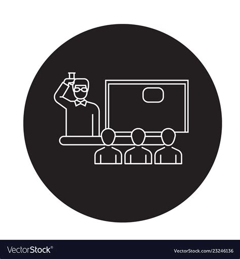 Lecture lesson black concept icon Royalty Free Vector Image