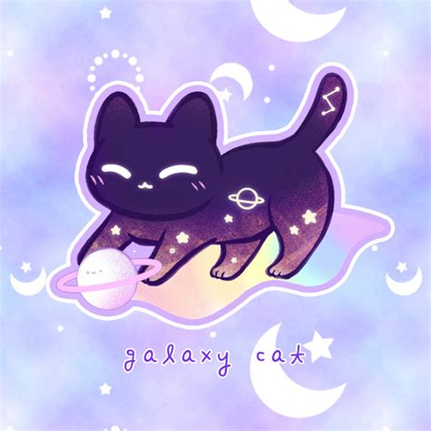 Kawaii Galaxy Cat 3" Sticker – Mushimoo