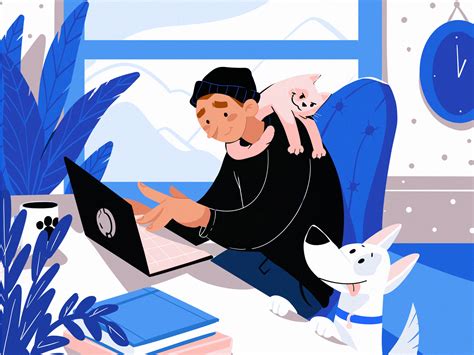 Work from Home Illustration by tubik.arts on Dribbble