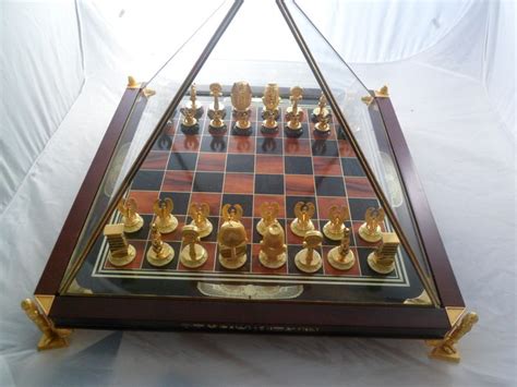 Franklin Mint - The King Tutankhamun Egyptian Chess Set - Heavy 24 ...
