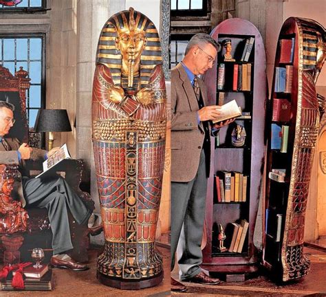 There's a Life-size King Tut Sarcophagus That Opens Up To a Hidden Bookcase