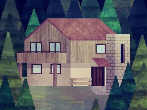 Forest House | Forest house, House, Contemporary illustration