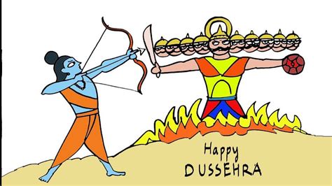 How to draw Dussehra /Navrathri Easy drawing - YouTube