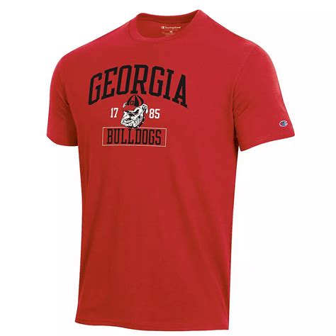 Champion Men's University of Georgia Team Over Mascot Short Sleeve T ...