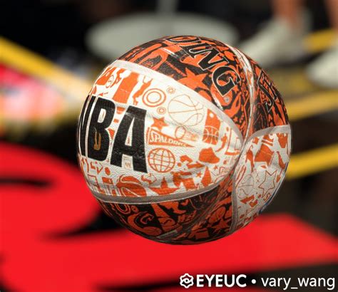 NBA Spalding Orange White Graffiti Basketball By vary_wang [FOR 2K20]