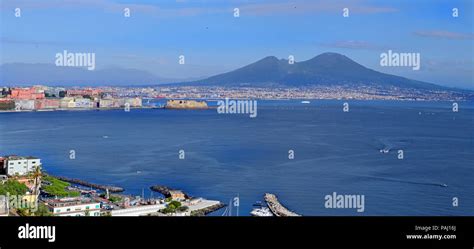 NAPLES, ITALY - OCTOBER 16, 2015: Panorama of Naples. Naples is the ...