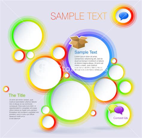 Actual Web-design Template. Vector Bubble Blocks. Royalty-Free Stock Image - Storyblocks