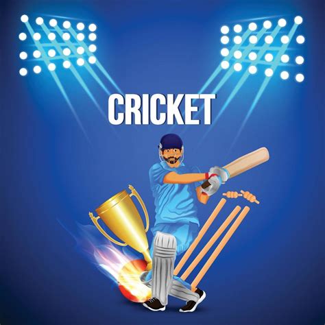 Cricket stadium background with cricketer illustration background ...