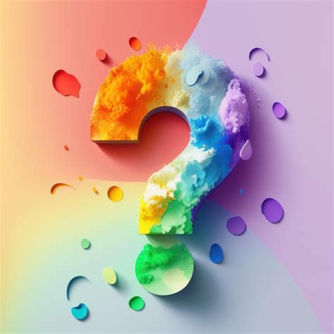 Premium AI Image | A colorful poster with a question mark on it