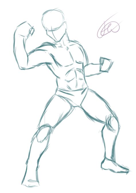 Fight pose sketch by HamsterTitan on DeviantArt