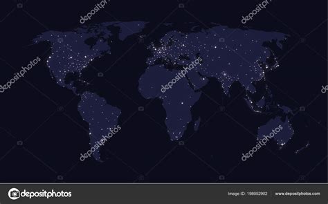 Earth Night World Map Stock Vector Image by ©BlackLava36 #198052902