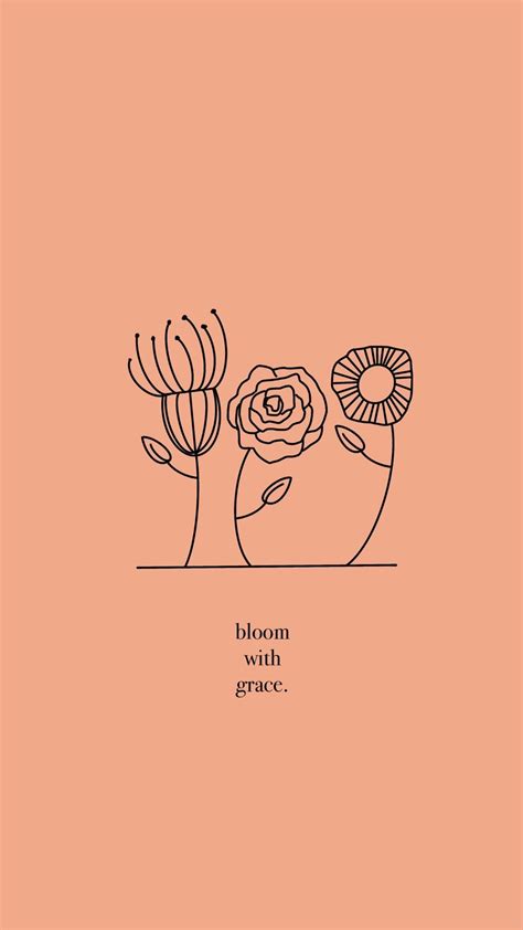 Bloom With Grace Flower Boho iPhone Wallpaper Personalized Jewelry, Custom Jewelry, Personalised ...