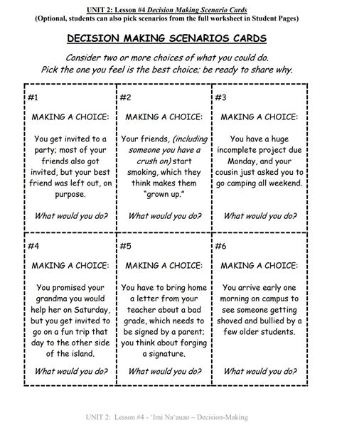 20 Impactful Decision-Making Activities for Middle School - Teaching Expertise