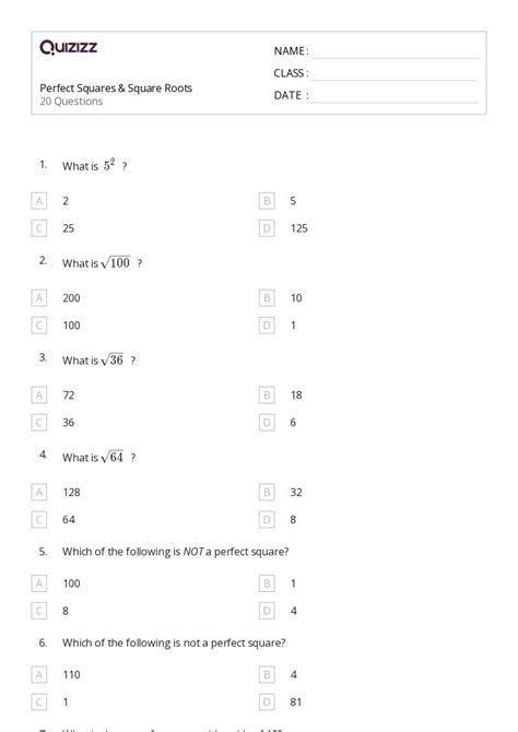 50+ Squares worksheets for 5th Class on Quizizz | Free & Printable