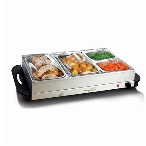 Amazon.com: MegaChef MC-9003C Buffet Server & Food Warmer with 4 Sectional, Heated Warming ...