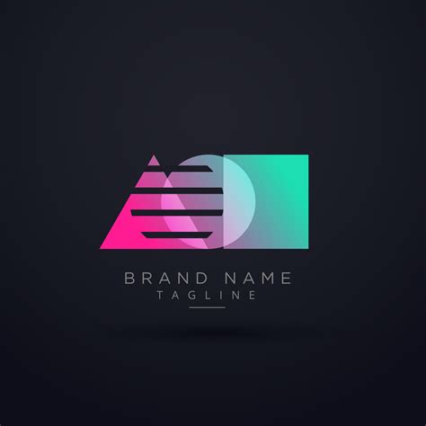 elegant geometric shape logo concept design - Download Free Vector Art ...