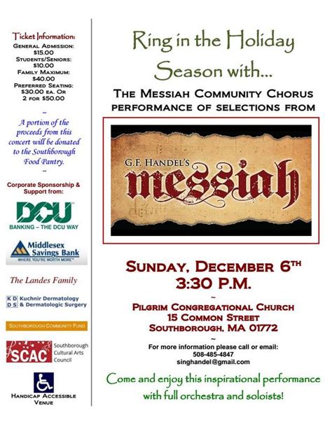 37th annual Handel's Messiah concert this Sunday - My Southborough