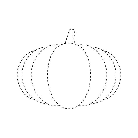 Pumpkin tracing worksheet for kids 10877050 Vector Art at Vecteezy