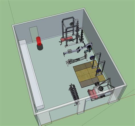 Draft gym layout | Home gym design, At home gym, Home gym garage