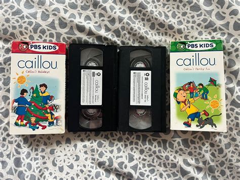 CAILLOU ~ CAILLOU'S FAMILY FUN & CAILLOU’S HOLIDAY’S VHS ~ 2005 ~ PBS ...