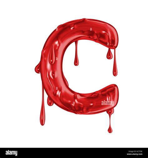 Blood font halloween horror letter C Stock Photo - Alamy