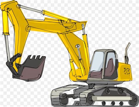 Cartoon Excavator Architectural Engineering, PNG, 3172x2445px, Car, Architectural Engineering ...