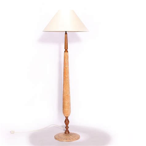 Vintage Mid Century Ceramic Look Floor Lamp, 70s | #163046