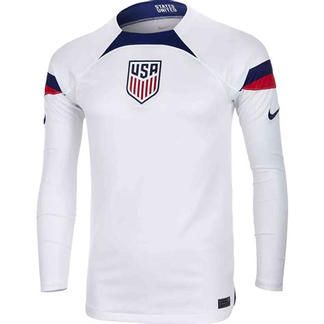 2022 Nike USMNT Long Sleeve Home Jersey - Soccer Master