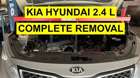 Kia Optima, Sorento, Hyundai Sonata 2011-15 - Complete 2.4 L Engine Removal - YouTube