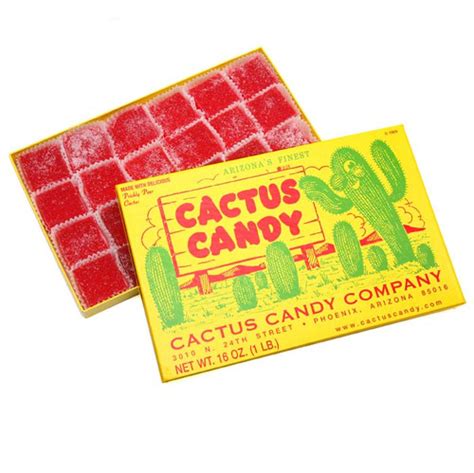 Prickly Pear Cactus Candy Squares 1lb Box - Arizona Gifts