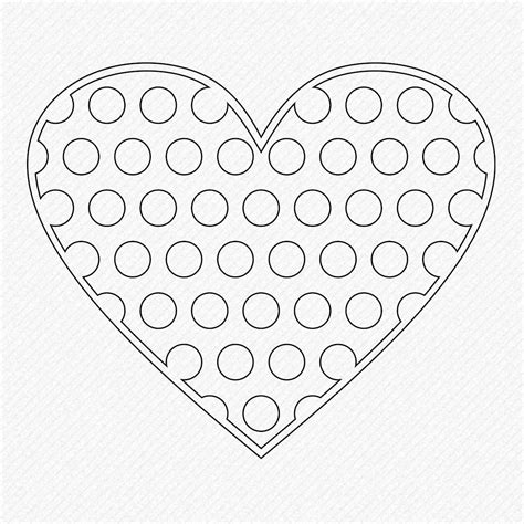 Polka Dots Heart SVG Polka Dots Heart Silhouette Polka Dot | Etsy