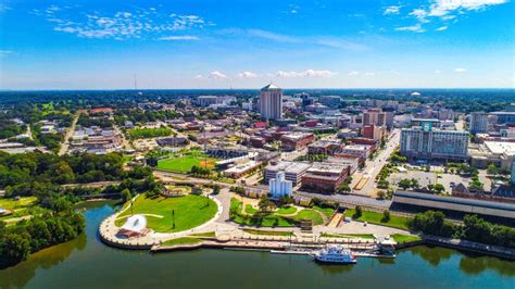 Montgomery Alabama Riverfront Park Skyline Aerial Stock Photo - Image ...