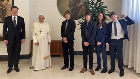 Elon Musk and His Sons Griffin, Damian, Kai, Saxon Musk, Meet Pope ...