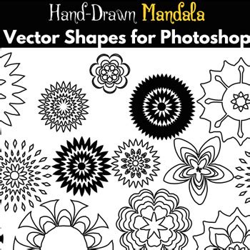 Mandala Flower Vector Shapes for Photoshop | PSDDude